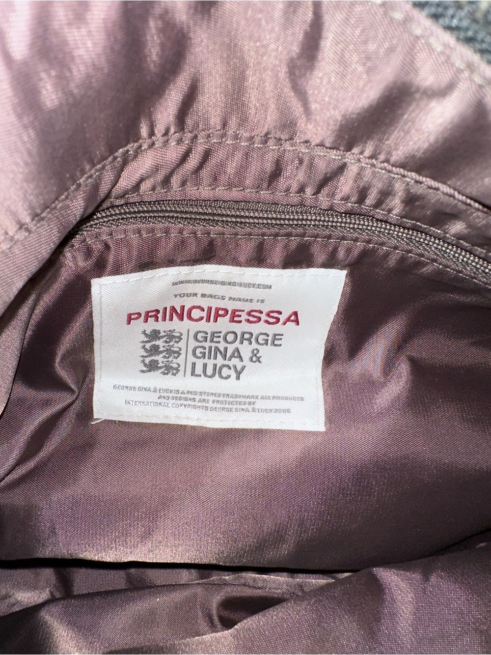George Gina and Lucy Principessa Black Canvas Multi-Compartment Shoulder Bag - Picture 3 of 8